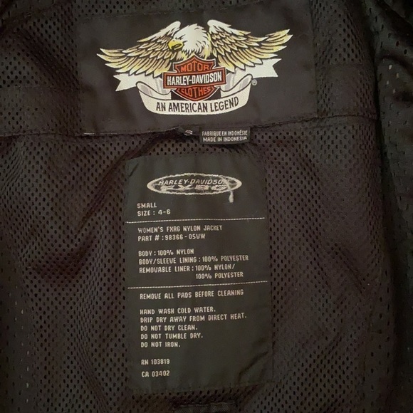 Harley Davidson Women's FXRG motorcycle Riding Jacket size 4-6 - Picture 10 of 16